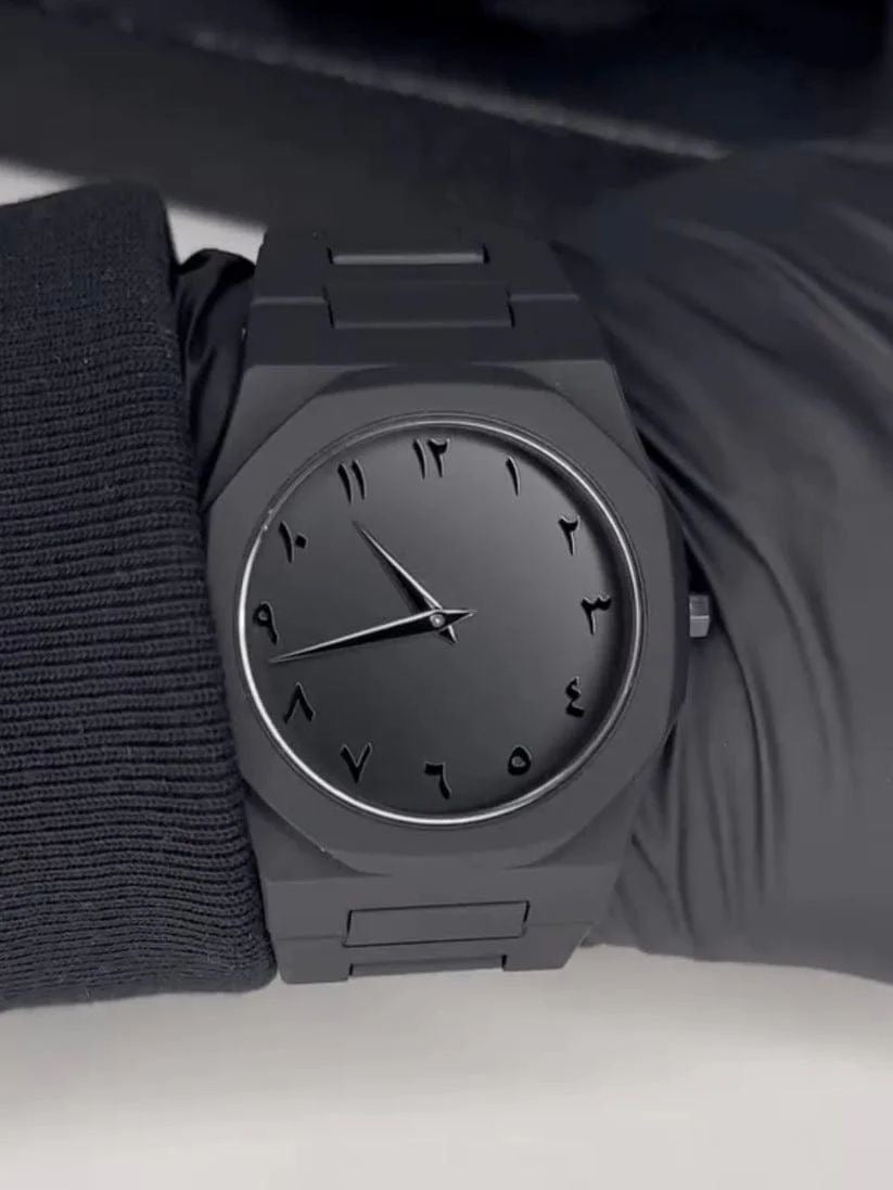 AURA™ Grand Edition – The Ultimate Black Luxury Arabic Numeral Watch.